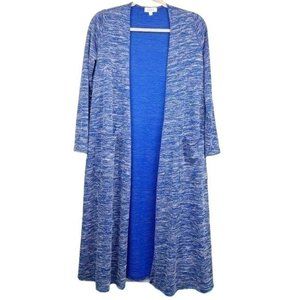 LuLaRoe Sarah Duster Long Cardigan Small  Blue